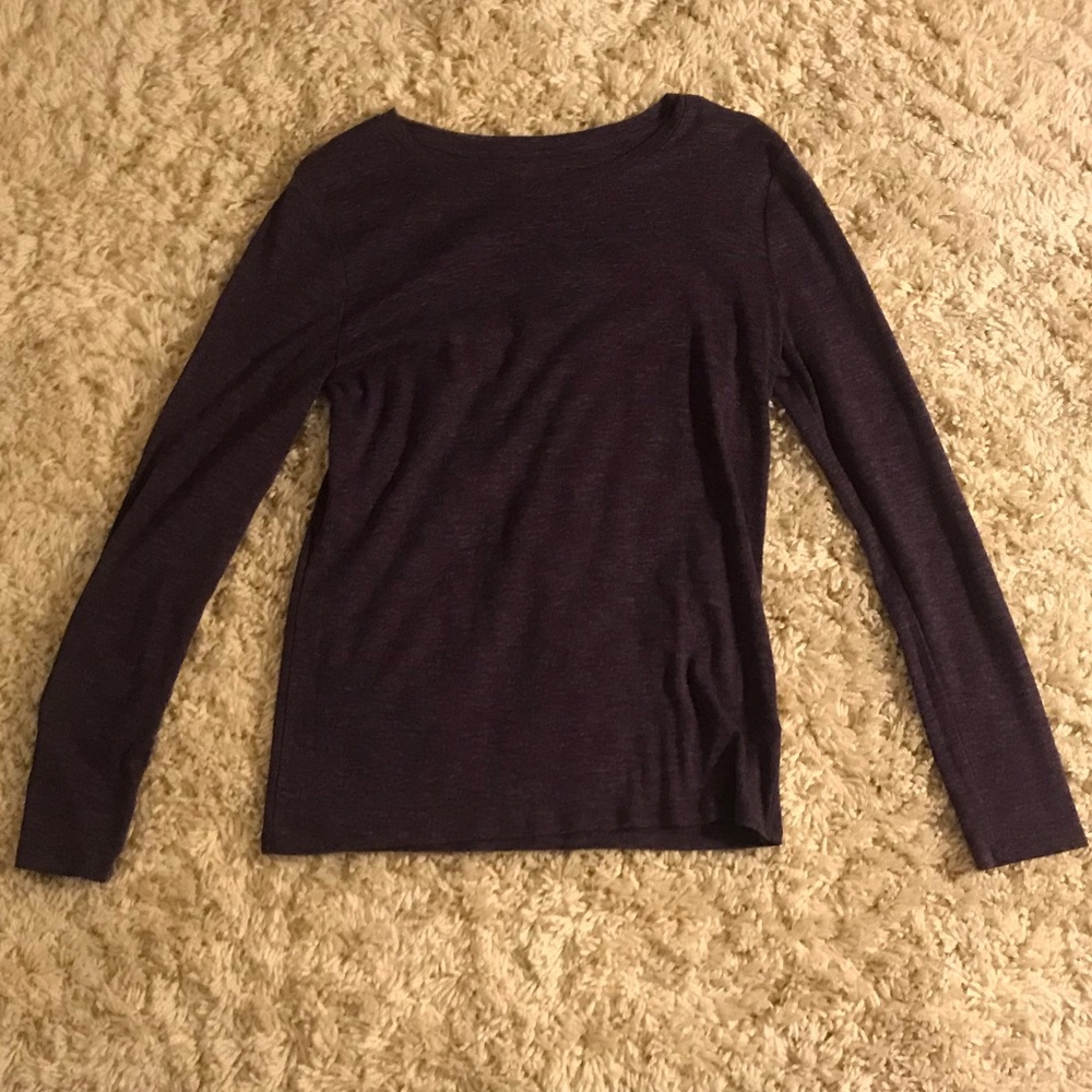 Long Sleeve Purple Tee - Picture 2 of 4